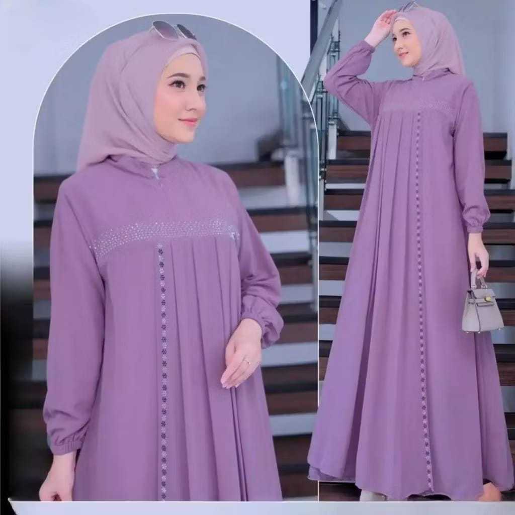 Anggun DRESS GAMIS CRINKLE SOFAROSKI MUSLIM SEQUENCE