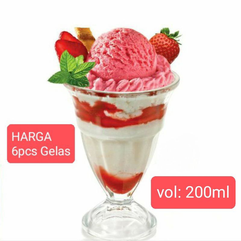 [6 ชิ้น] GELATO ICE CREAM Glasses 200ml/ CITINOVA GELATO แว่นตาไอศกรีม