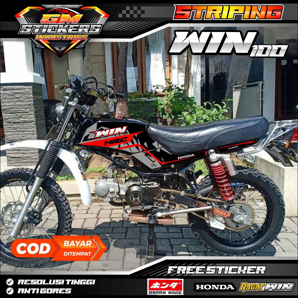 HONDA WIN 100 WINNER RACING K37 สติ๊กเกอร์หลากหลายแถบ