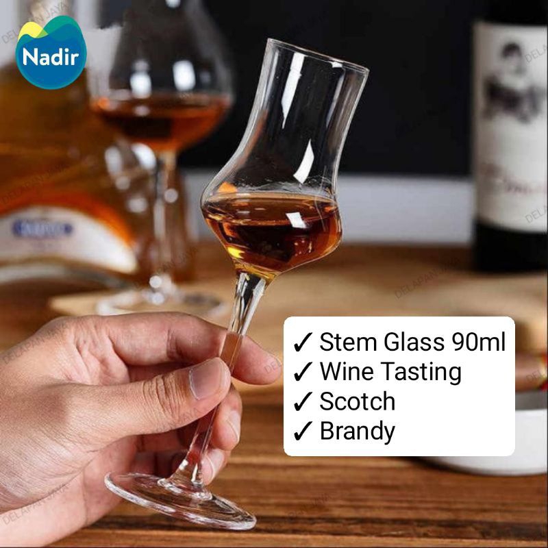 Scotch Cognac Whisky Stem Glass/Tasing Wine Stem Glass NADIR ALMBIC 7348