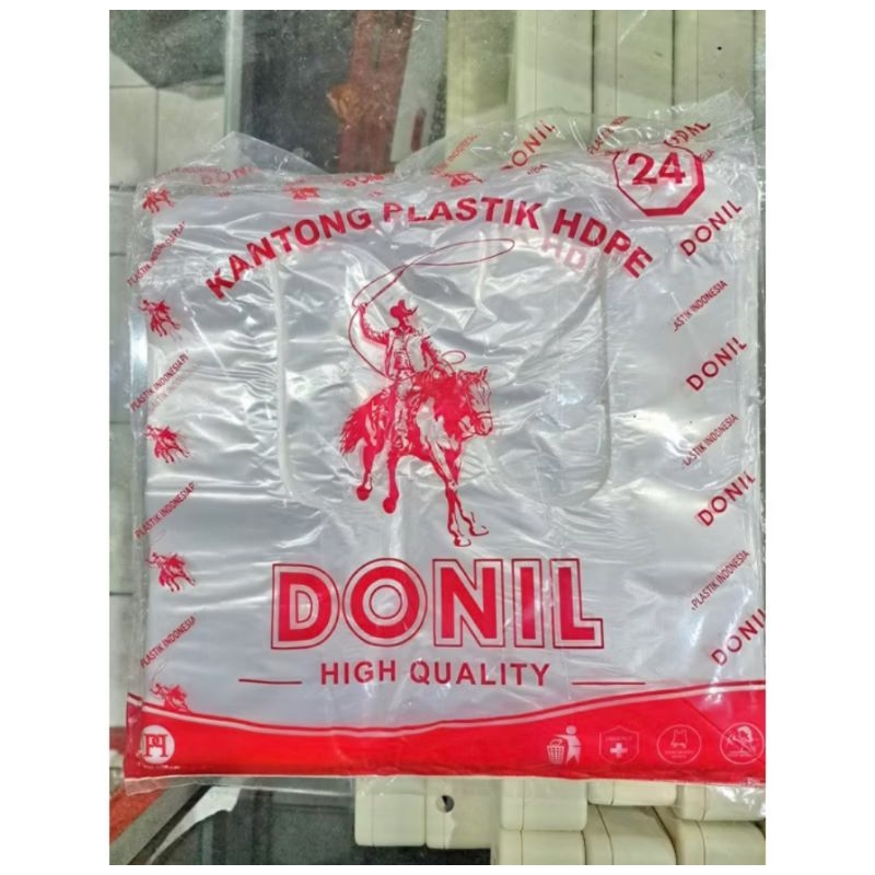 Donil 24 กระเป๋าพลาสติกใส HDPE