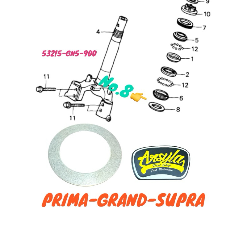 เครื่องซักผ้าแหวนพวงมาลัยล่าง honda prima grand ประทับใจ supra kiria karisma supra 125 ใบมีด revo เก