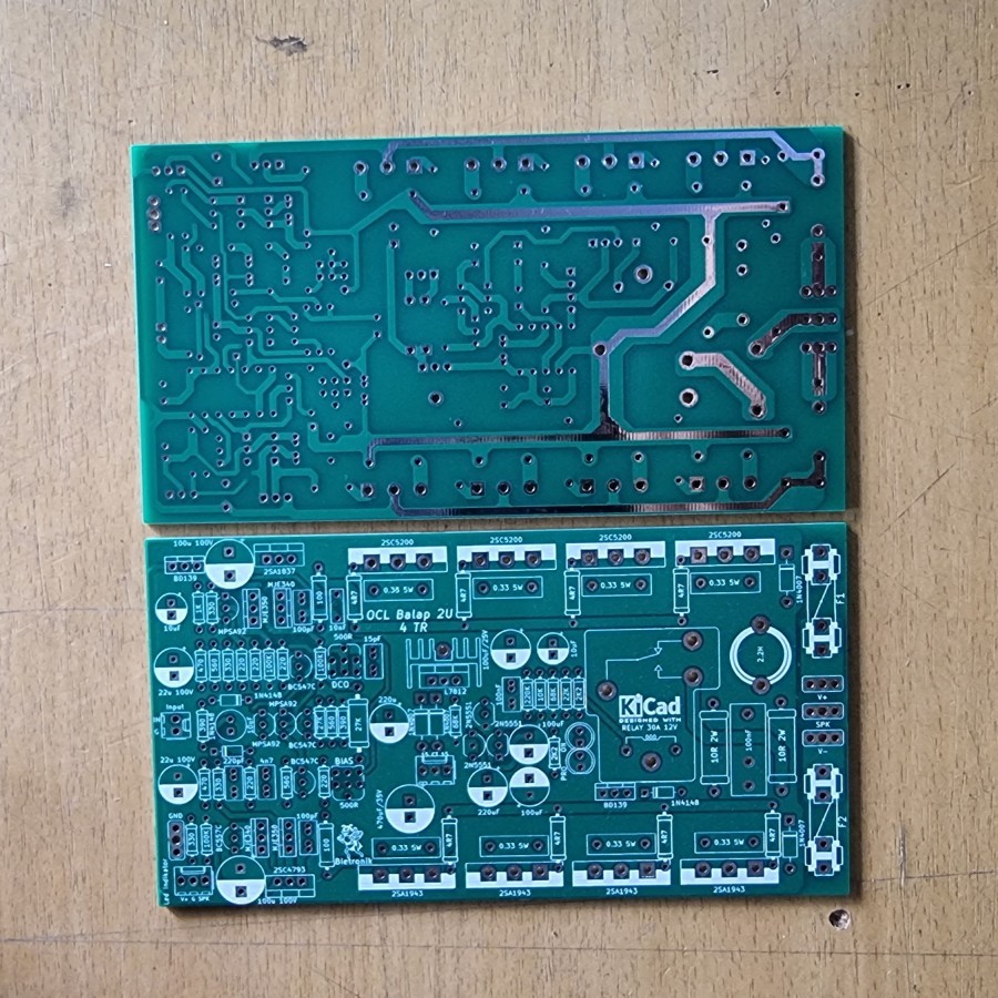 PCB OCL RACING Amp 2U พร้อม TR Final Double Layer