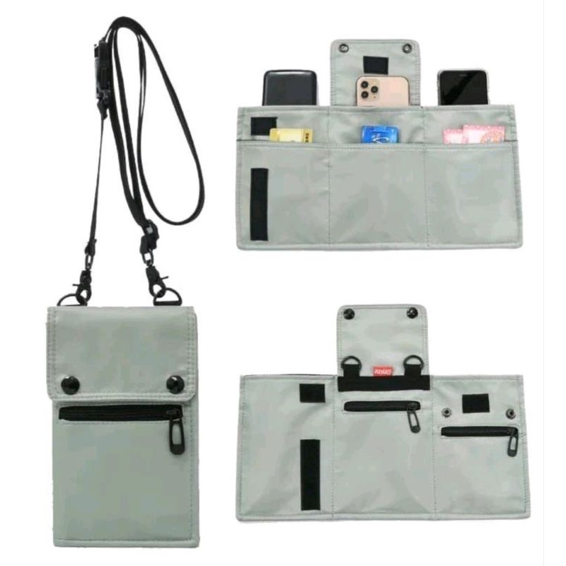 HP JRX Mens Womens Hanging wallet Pocket Mobile Phone Sling Bag