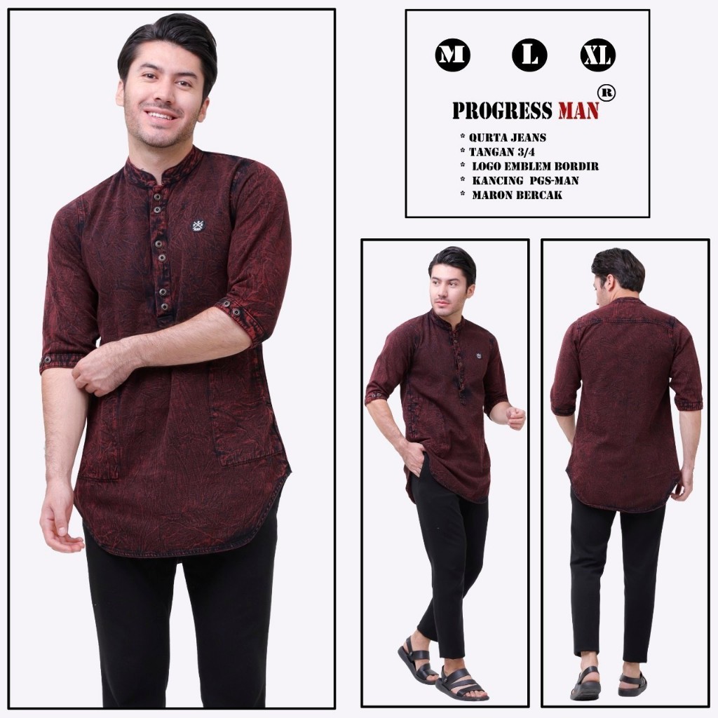 ORIGINAL KOKO SHIRT PROGRESSMAN KOKO KURTA DENNIM JEANS ORIGINAL KOKO SHIRT 3/4 SLEEVE KOKISTAN