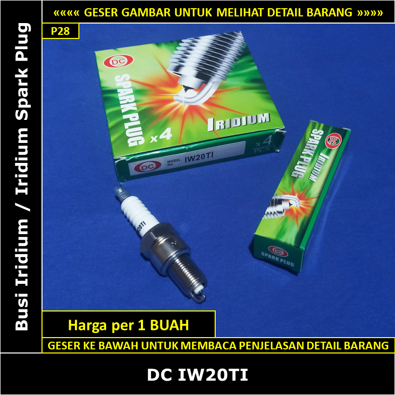 Toyota Hiace หัวเทียนเบนซินอิริเดียม 1600 cc 12R RH11 1971-1977 DC IW20TI หัวเทียนอิริเดียม IW20