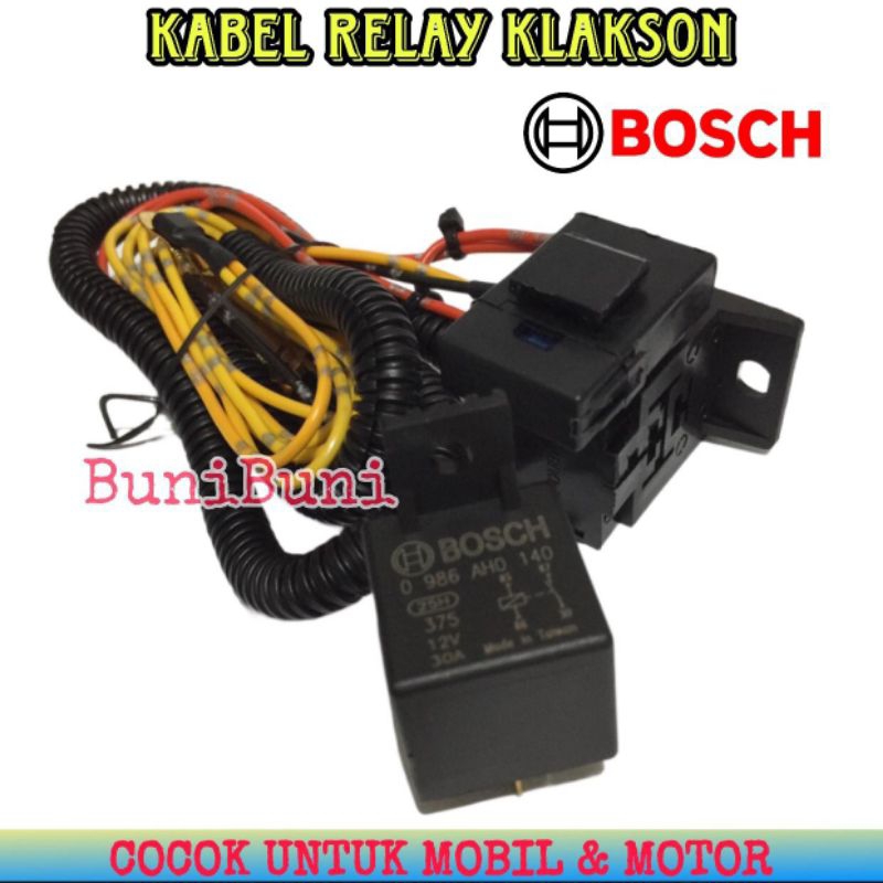 บ๊อช สายรีเลย์แตรสําหรับรถยนต์และรถจักรยานยนต์ / ชุดสายรีเลย์ บ๊อช สําหรับแตรเดิม 2 อัน - รูปที่ 2