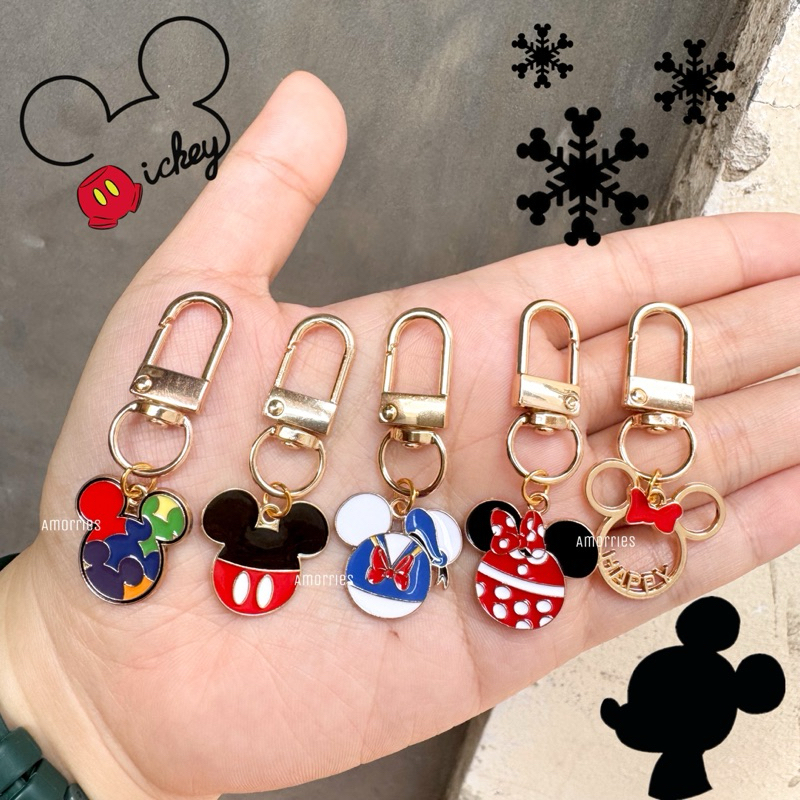 Hp เพิ่มเติม Charm สายคล้องโทรศัพท์มือถือ DISNEY MICKEY MINNIE CUTE อุปกรณ์เสริมโทรศัพท์มือถือ