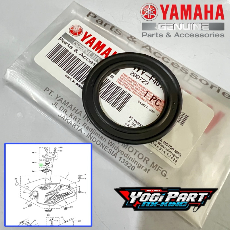YAMAHA ALFA F1ZR RXKING VEGA ORIGINAL TANK CAP SEAL 4YY-F4612-00