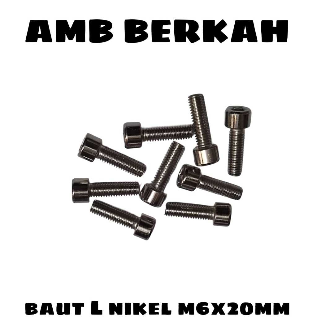 M6X20 NEKEL L-BOLT (L-KEY 5 2CM LENGTH)