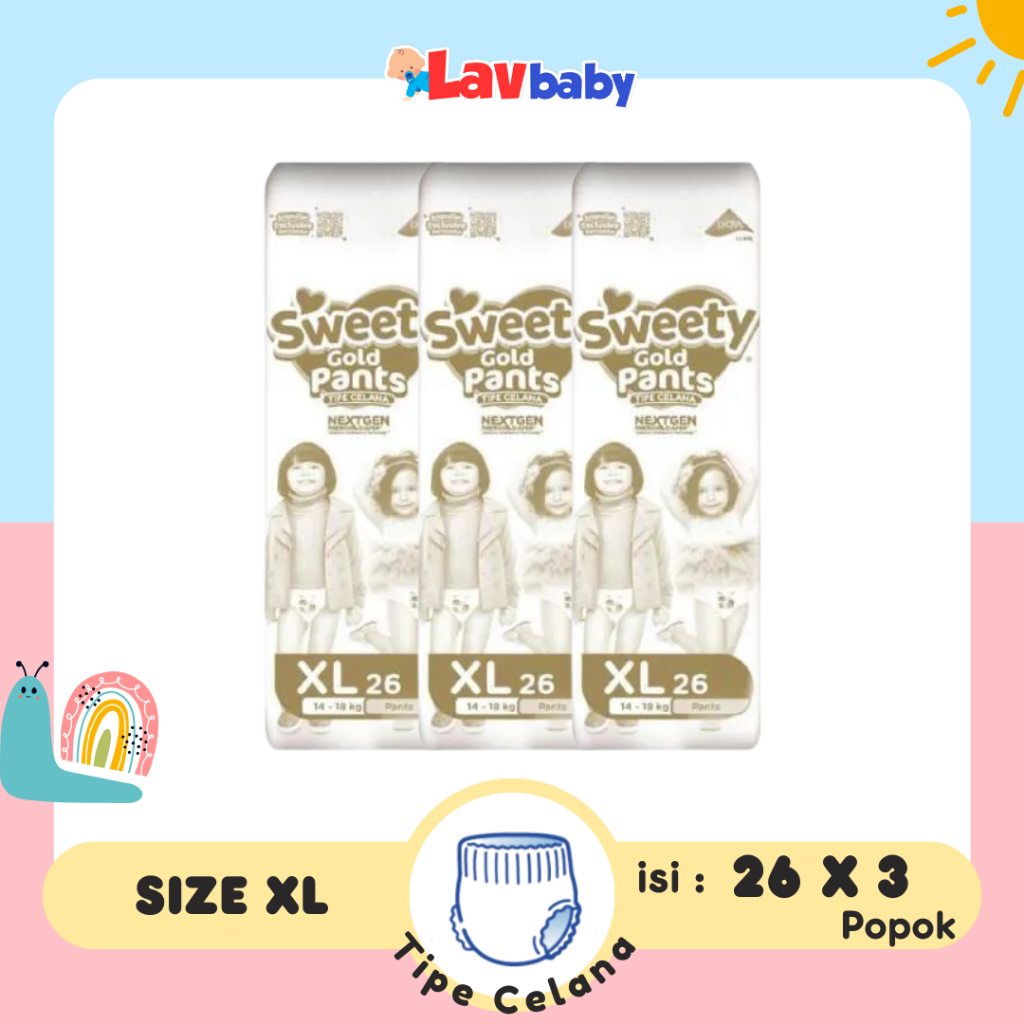 Contents 3 - Sweety Gold Pants Diapers XL26 XL 26 LAV ผ้าอ้อมเด็ก