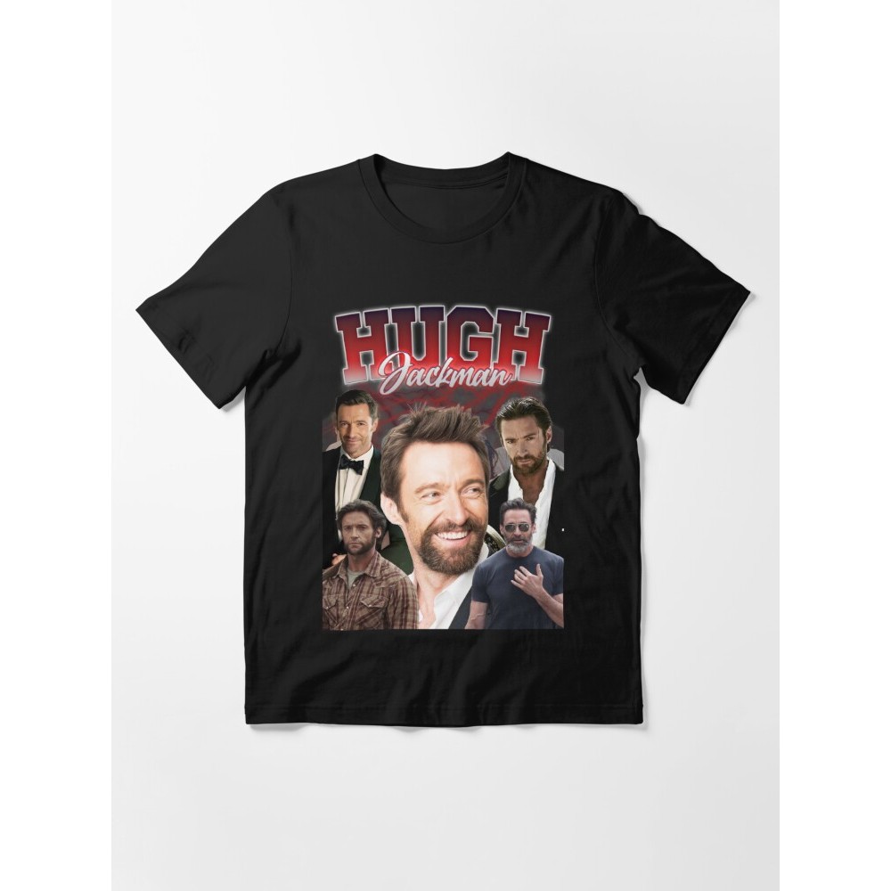 Acotor Hugh Jackman เสื้อยืด Essential สไตล์เรโทร