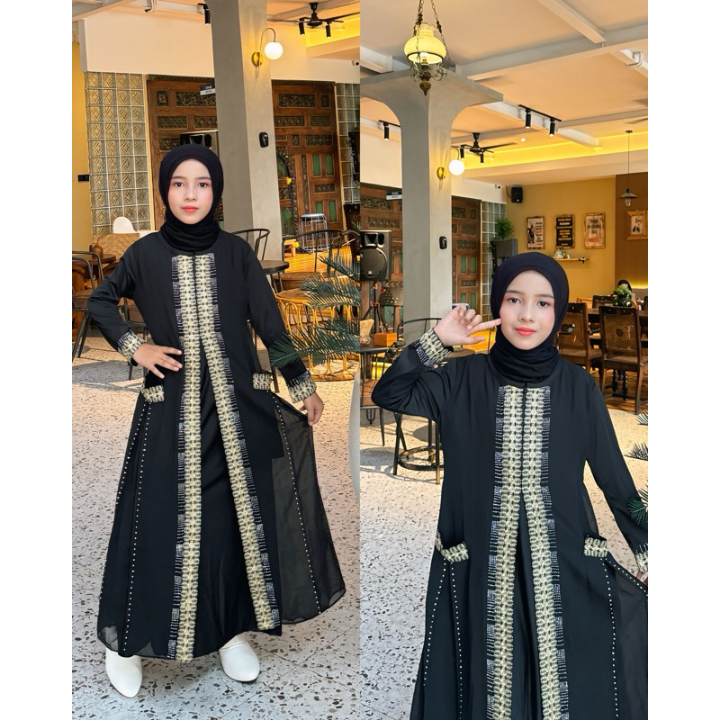 TURKEY ABAYA สําหรับ CHILDREN KAILA/ /BLACK ABAYA