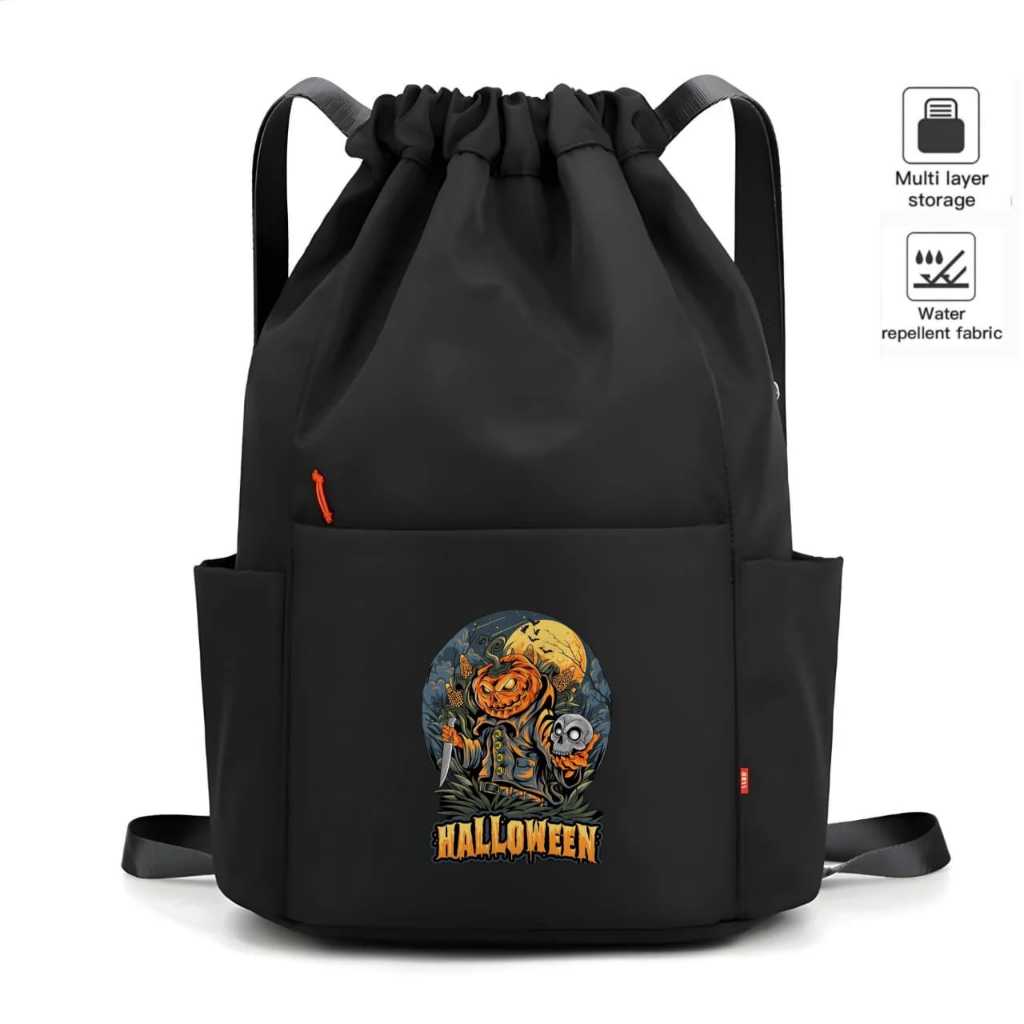 ARFAN - Hellowen String Bag/Drawstring Bag สําหรับผู้ชายและผู้หญิงมัลติฟังก์ชั่น Unisex