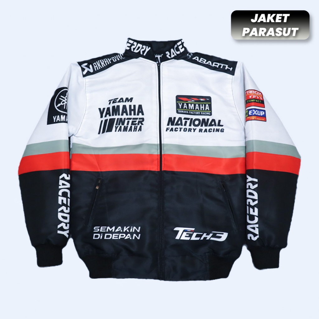 Yamaha Racing Parachute Jacket สําหรับผู้ชายและผู้หญิง Nascar Jacket Racing Jacket