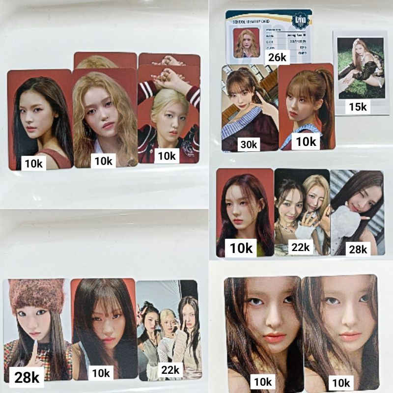 Photocard izna mai, koko, jeemin, saebi, jiyoon