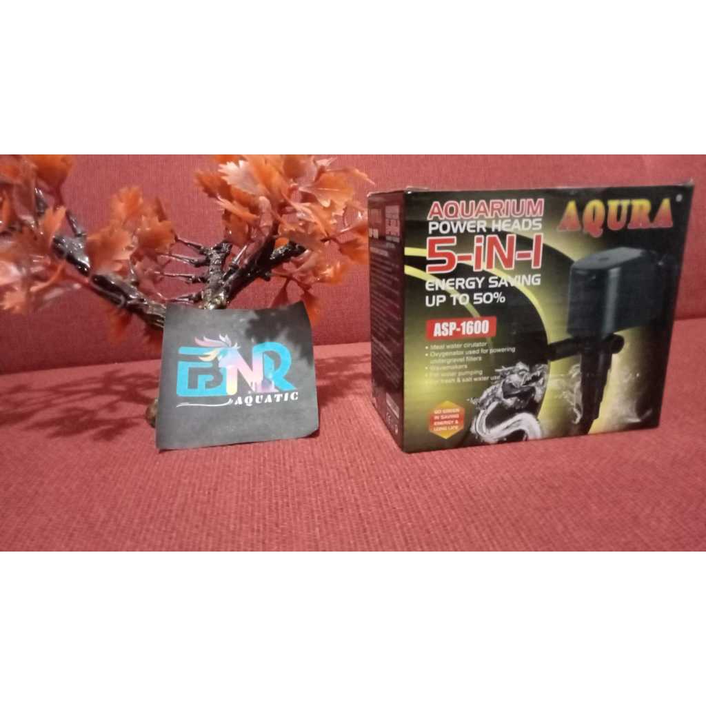 MESIN AQURA ASP 1600 เครื่องปั๊มน้ําสีดํา