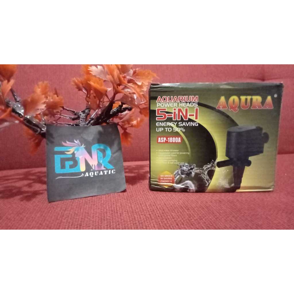 MESIN AQURA ASP 1800 BLACK AQUARIUM PUMP MACHINE..