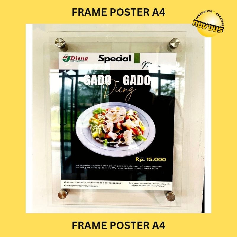 A4 โปสเตอร์อะคริลิค FRAME / A4 โปสเตอร์ติดผนัง FRAME