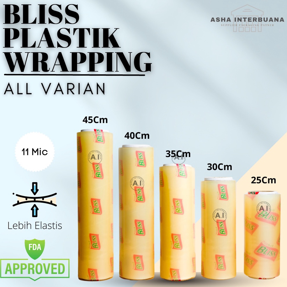 Serbuuu BLISS พลาสติกห่อพลาสติก Cling Wrap พลาสติกห่อ