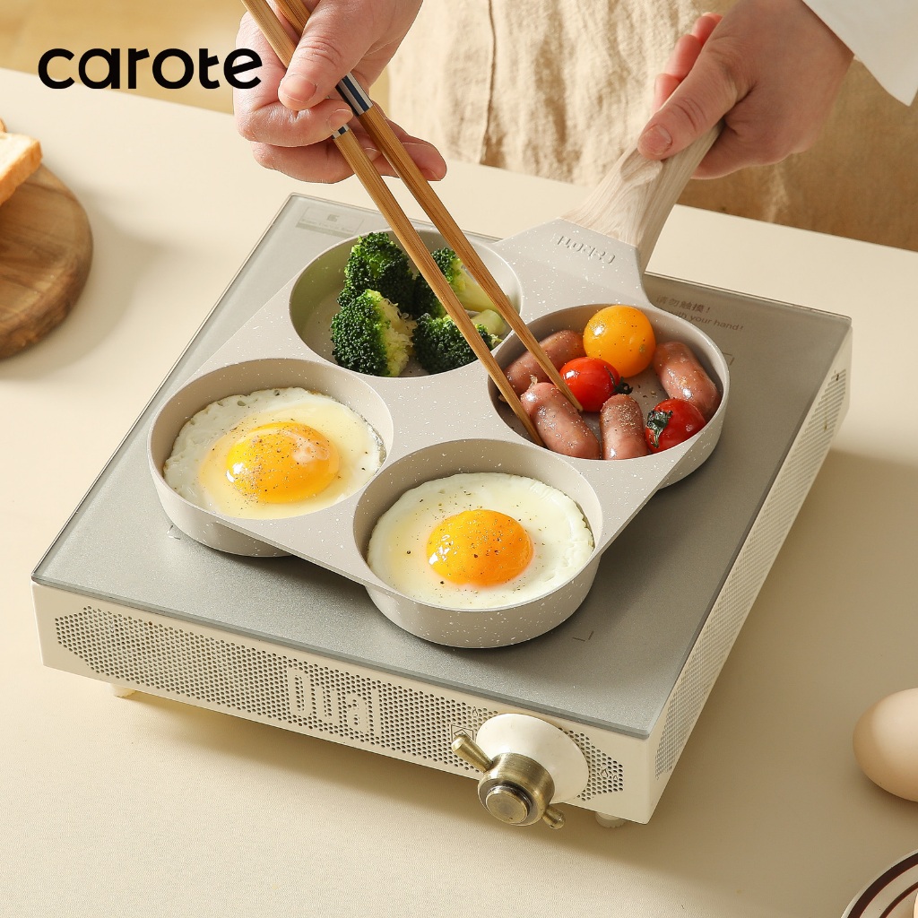 Carote ไข่ 4 หลุม Non-Stick 18 ซม. / แพนเค้ก / กระทะ Martabak เหมาะสําหรับเตาทุกประเภท