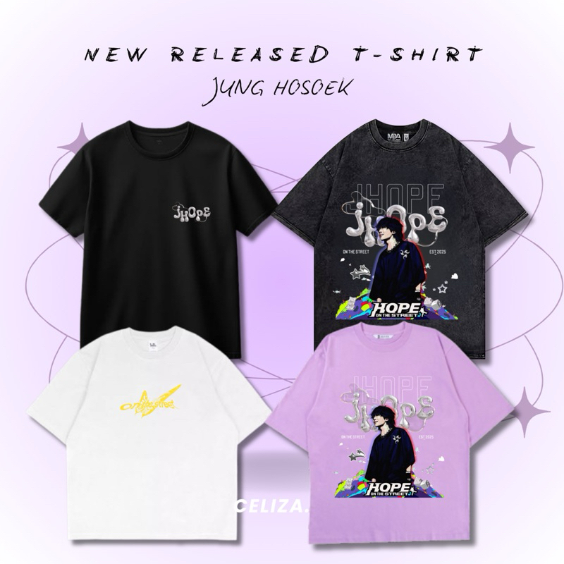 JHOPE TOURPART 2 COTTON COMBED 20S เสื้อยืด BTS เสื้อยืด OVERSIZE เสื้อยืด
