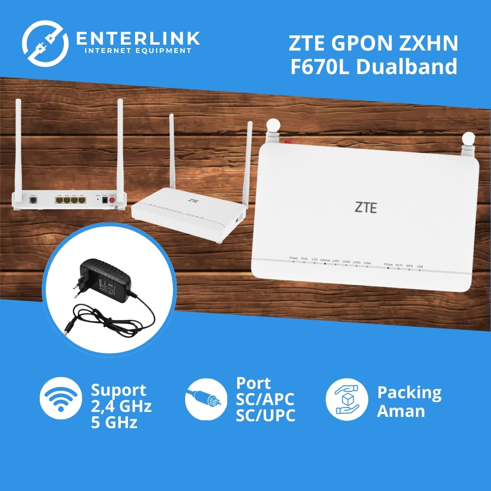 โมเด็มเราเตอร์ดูอัลแบนด์ ZTE GPON ZXHN F670L