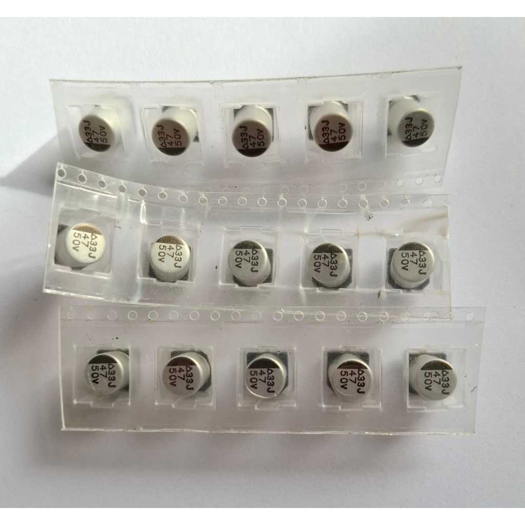 2 ชิ้น/ Elco Elko SMD 50V 47UF ของแท้
