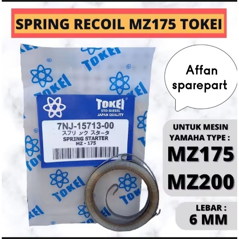 MESIN SPRING STARTER YAMAHA MZ 175 - MZ 200 เครื่องยนต์ (5.5 PK) ORIGINAL TOKEI