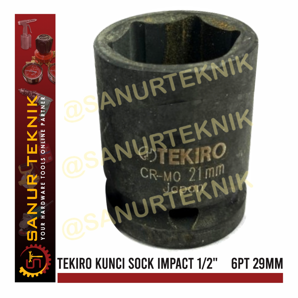 TEKIRO ลูกบล็อกกระแทก / ประแจบล็อกกระแทก 1/2" 6PT 6 PT 29mm 29 mm