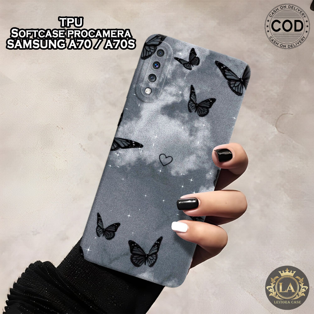 เคส HP Samsung A70 / A70s ใหม่ล่าสุด - เคส Leviora - เคสแฟชั่นผีเสื้อ - Samsung A70 / A70s Softcase 