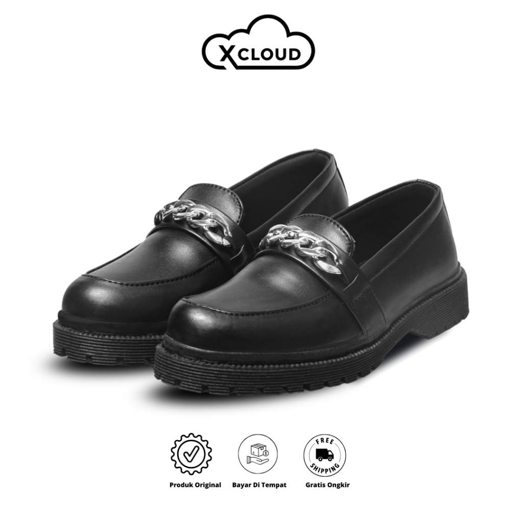 Xcloud x Lp Womens Slip-On Casual Korean Style Shoes NADINE Black
