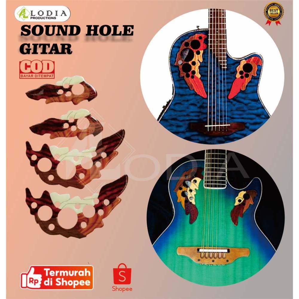 QUALITY SOUND HOLE RESIN || สติ๊กเกอร์ AOCOUSTIC GUITAR || สติ๊กเกอร์ GUITAR || สติ๊กเกอร์เสียงฮอล