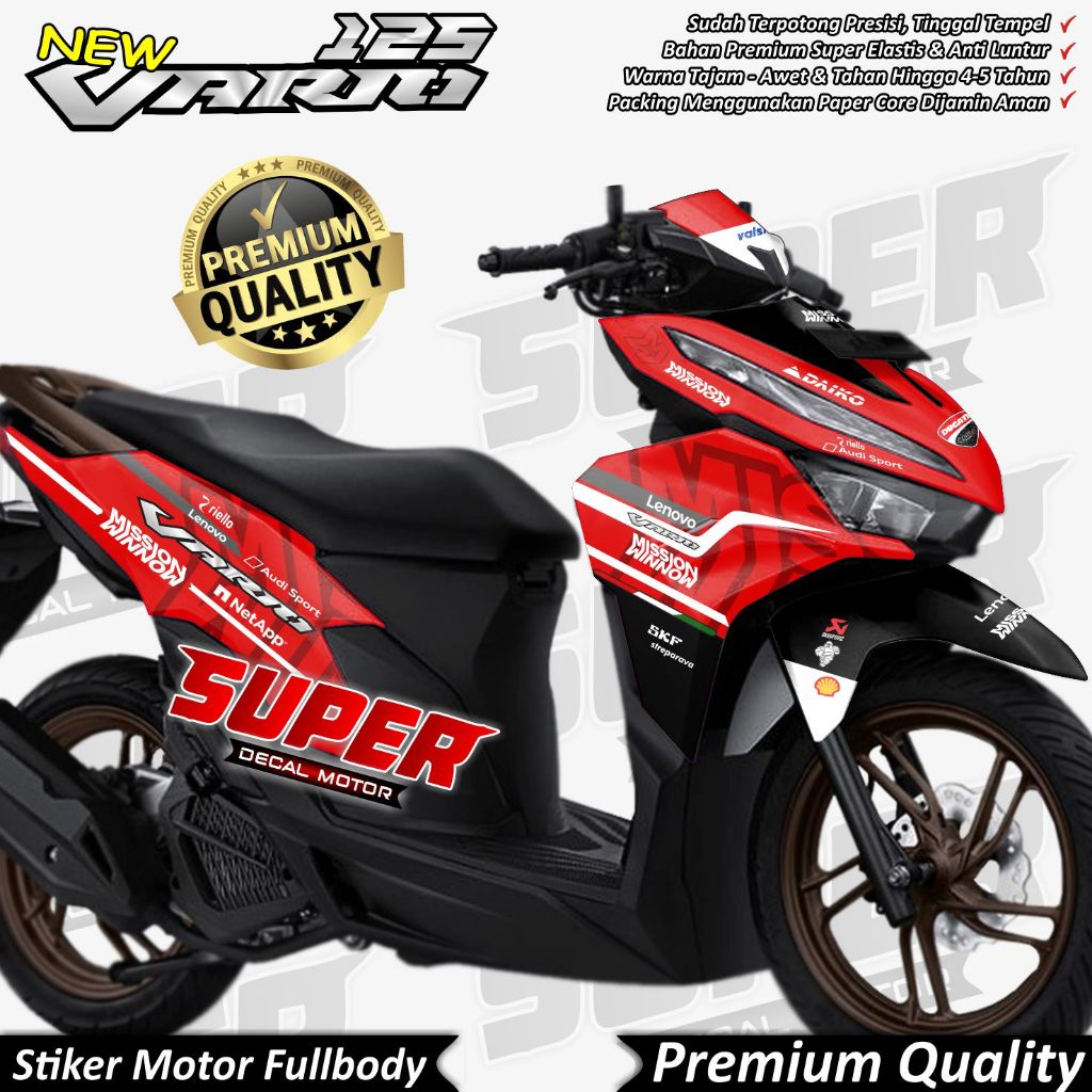Honda Vario 125 ใหม่ 2023 Full Body Decal สติกเกอร์ Mission Winnow Concept Variation