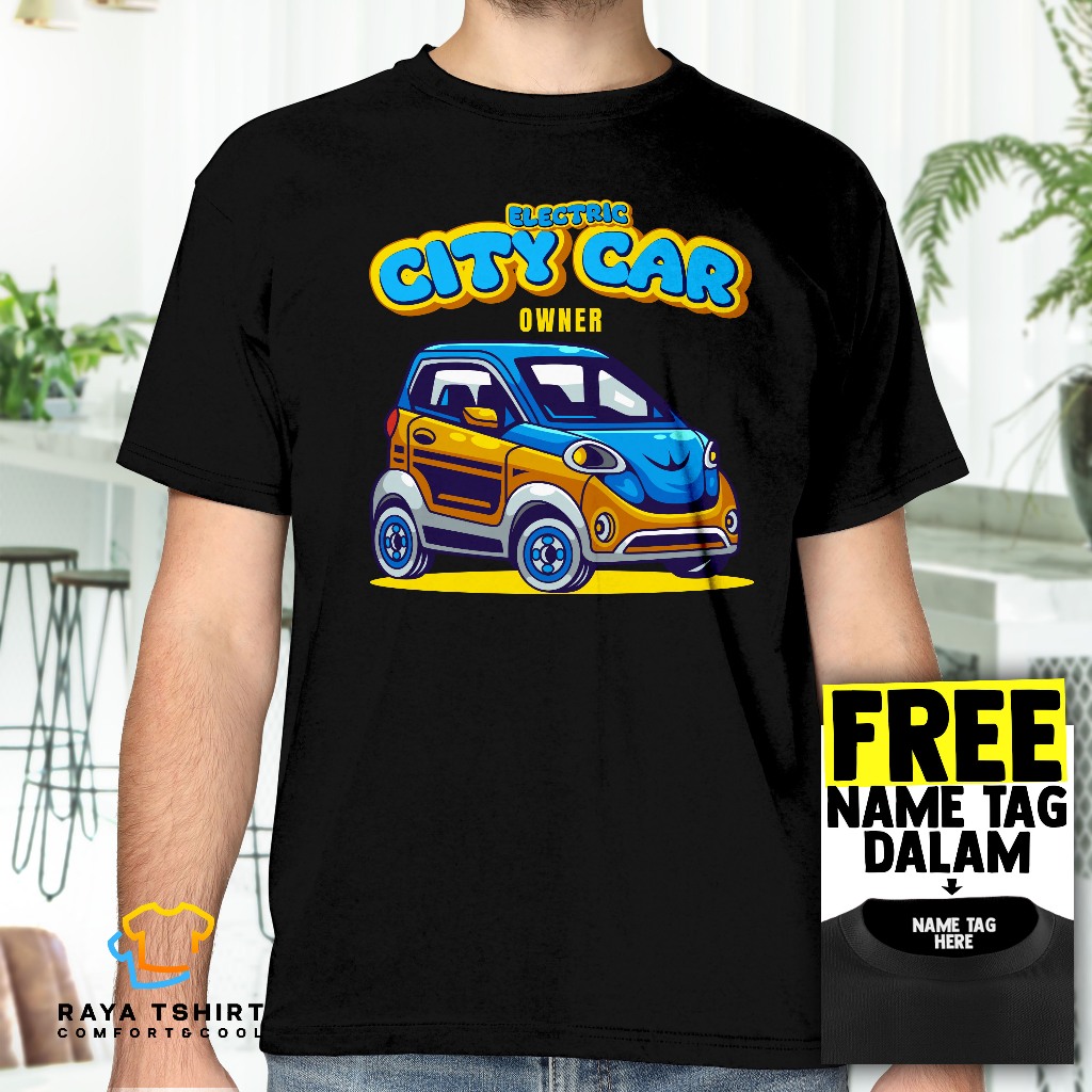 CITY CAR CASUAL T-SHIRT - ELECTRIC, ELECTRIC CAR Raya Tshirt