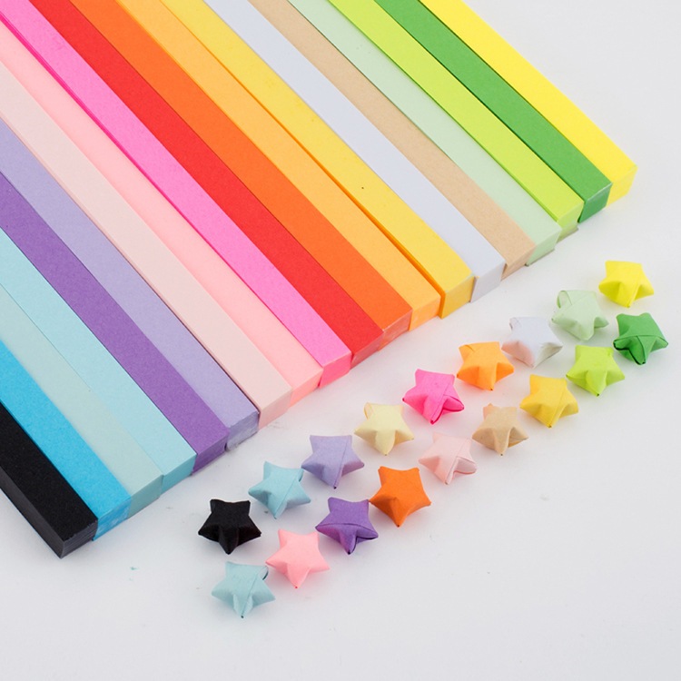 Origami Paper Star Color Origami Star Paper Star Motif Craft DIY ดาวสีสันสดใส