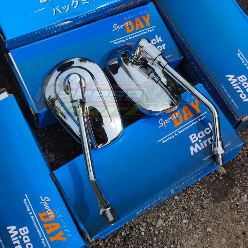 HD Harley Mirror กระจกสีขาวโครเมียมเต็ม / กระจก Harley davidson 14 เกลียวกระจกสีขาวสากลโครเมียมเต็ม