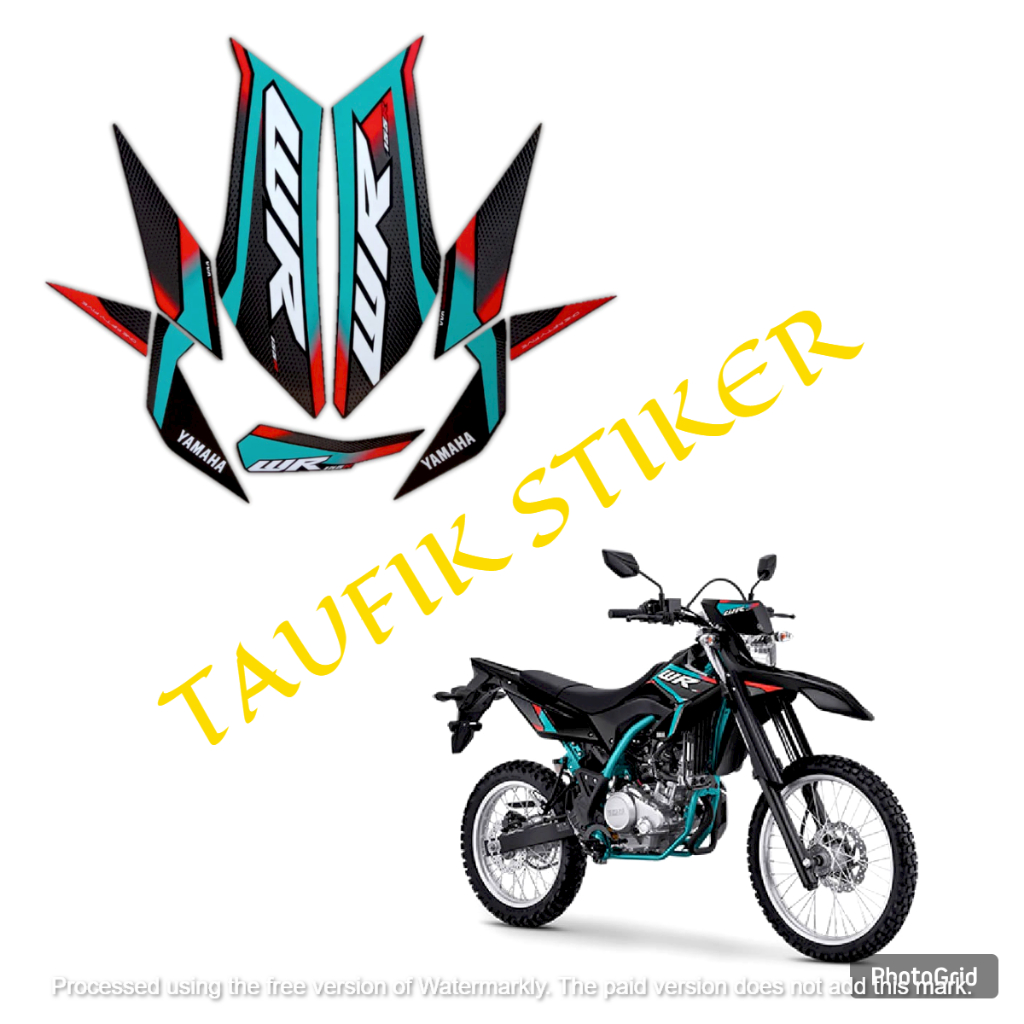 YAMAHA WR 155R 2025 สติ๊กเกอร์แถบร่างกายสีดํา TOSCA MOTORCYCLE BODY