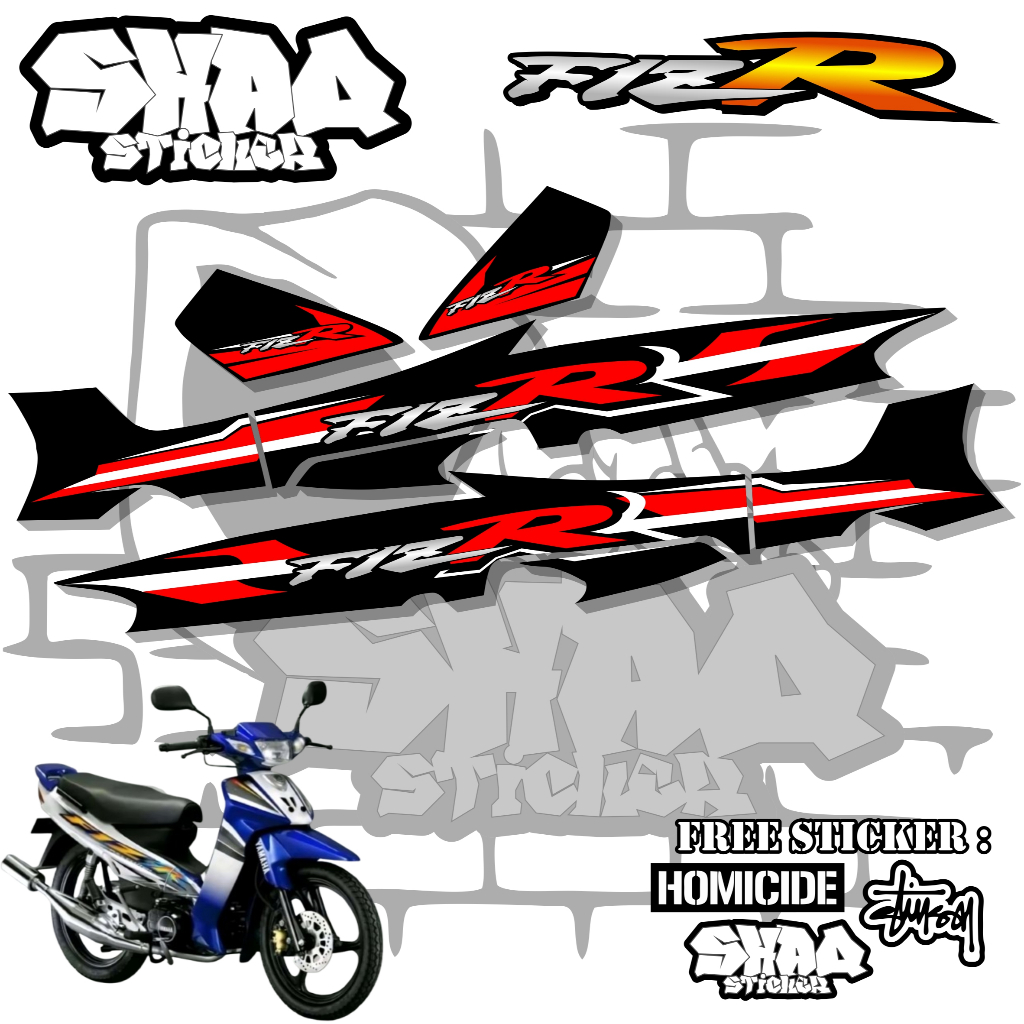 สติ๊กเกอร์มอเตอร์ไซค์ Striping List Yamaha F1ZR fizr fiz r f1 zr 2000 2001, สติ๊กเกอร์มอเตอร์ไซค์ ST