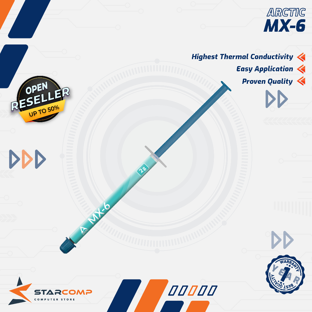 Arctic MX6 4gr 2gr Thermal Paste คอมพ์ความร้อนสูง