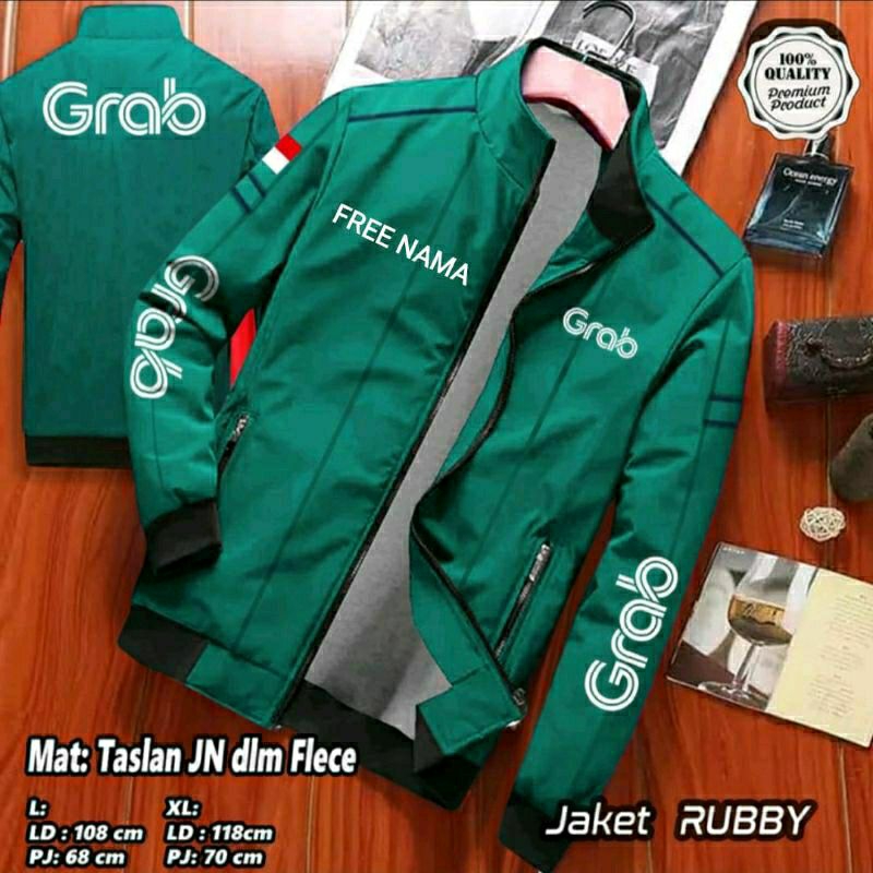 Rubby GRAB แจ็คเก็ตฤดูหนาว / เสื้อแจ็คเก็ต GRAB / เสื้อแจ็คเก็ต GRAB / เสื้อแจ็คเก็ตพิมพ์ลาย NAME SC