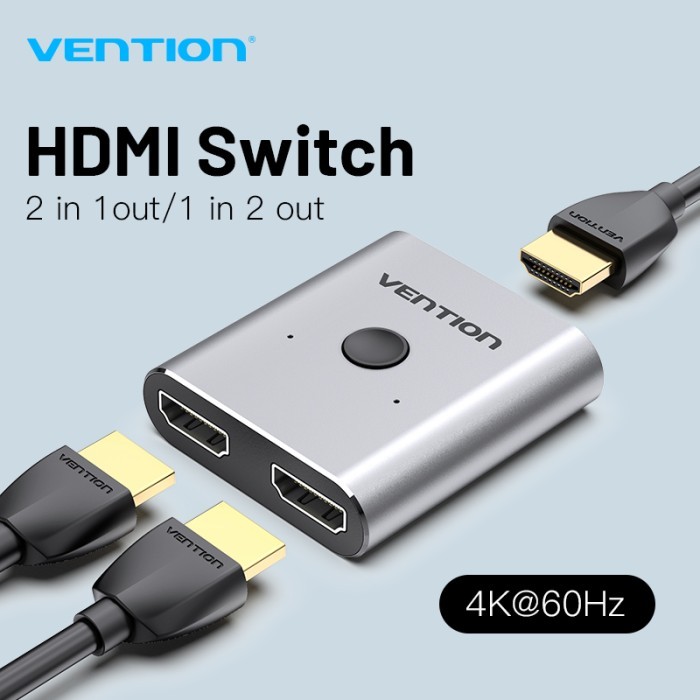 Vention AFU Switch HDMI Bi-Direction 2.0 HDMI Splitter 1x2/2x1 อะแดปเตอร์ Bi Direct