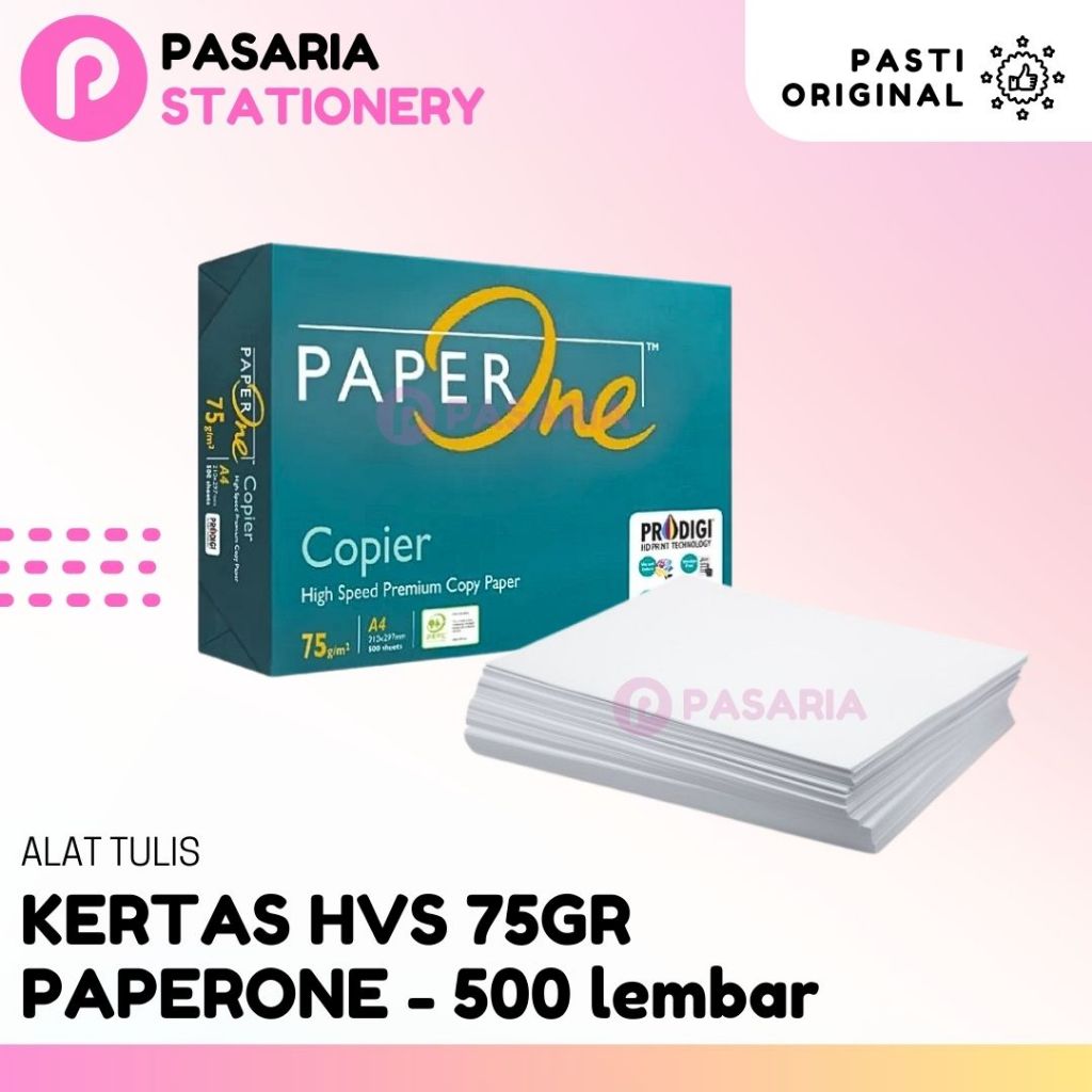 Paperone A4 HVS Paper 75 gr 500 แผ่น/ 1 Ream A4 Paper One