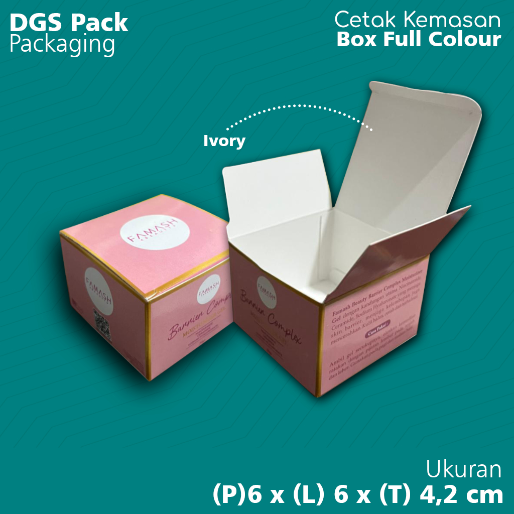 กล่องโลโก้ Full Color/Own แบบกําหนดเอง Size L x W x H = 6 x 6 x 4.2 ซม.