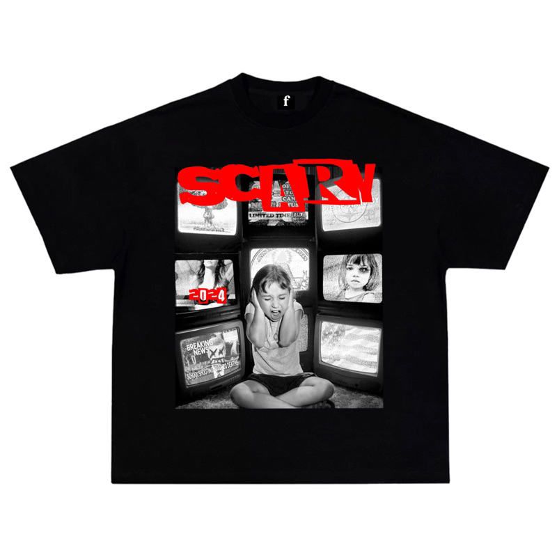 FOREST CLUB-TSHIRT BOXY BLACK SCARY