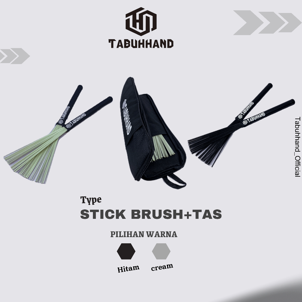 Tabuhhand stick brush ดรัมโลหะ stick cajon jazz แล้วบวกถุงโฟมเต็ม
