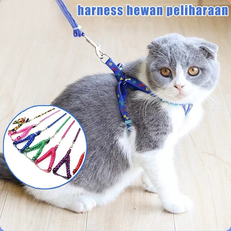 [PSS] เชือกตะกั่ว ANIMAL HARNESS รูปตัว Y | เชือกอุปกรณ์เสริมสําหรับสัตว์เลี้ยง | สร้อยคอสายรัดแมว