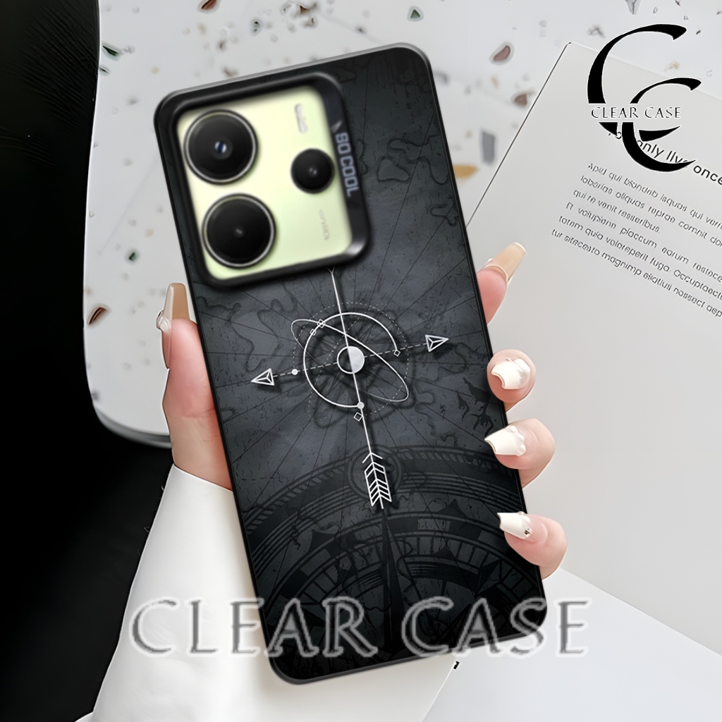 CLEARCASE - Softcase So Cool Redmi หมายเหตุ 14 4G ล่าสุดกรณี Fusion Motif เข็มทิศ Kesing Hp Xiaomi R