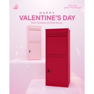 Kotak Paket Kapao package box penyimpanan surat paket MERAH & PINK