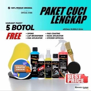 Terlaris no 1 Paket Super Lengkap Kendaraan Motor Mobil 5 item free(Koas,Spon,mikrofiber,aplikator)